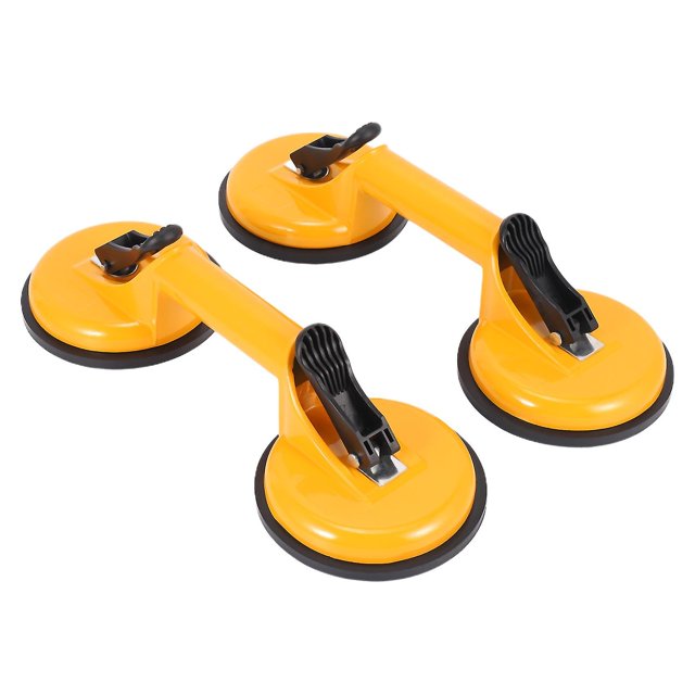 Ventosas de vidrio de 2 uds., placa de vacío de aluminio resistente, mango, ganchos de soporte de vidrio para levantar G grande