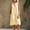 Yellow, variant on QUNYINEY Midi Women Summer Dresses 2026 Striped A Line Faux Cotton Linen Sleeveless Sundress Loose Fit V Neck with Pockets Beach Dresses