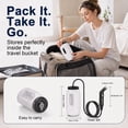 thumbnail image 5 of WOWER Portable Electric Bidet with 2.5L Bucket, Rechargeable Travel Bidet Sprayer with 2 Pressure Modes for Camping, RV, Baby Care and Personal Hygiene, 5 of 7