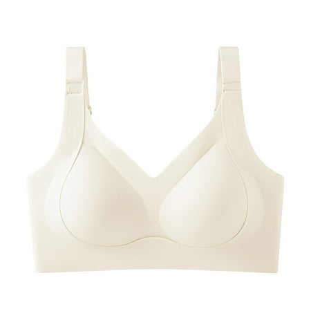 Comfortable Bras Women Convertible Bra Feature V-Neck Demi & Balconette Bra Style W-1196 Hook and Eye Closure Bra and Panty Sets White L