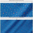 thumbnail image 2 of Soimoi Blue Cotton Poplin Fabric Crab & Jellyfish Ocean Decor Fabric Printed Yard 56 Inch Wide, 2 of 7