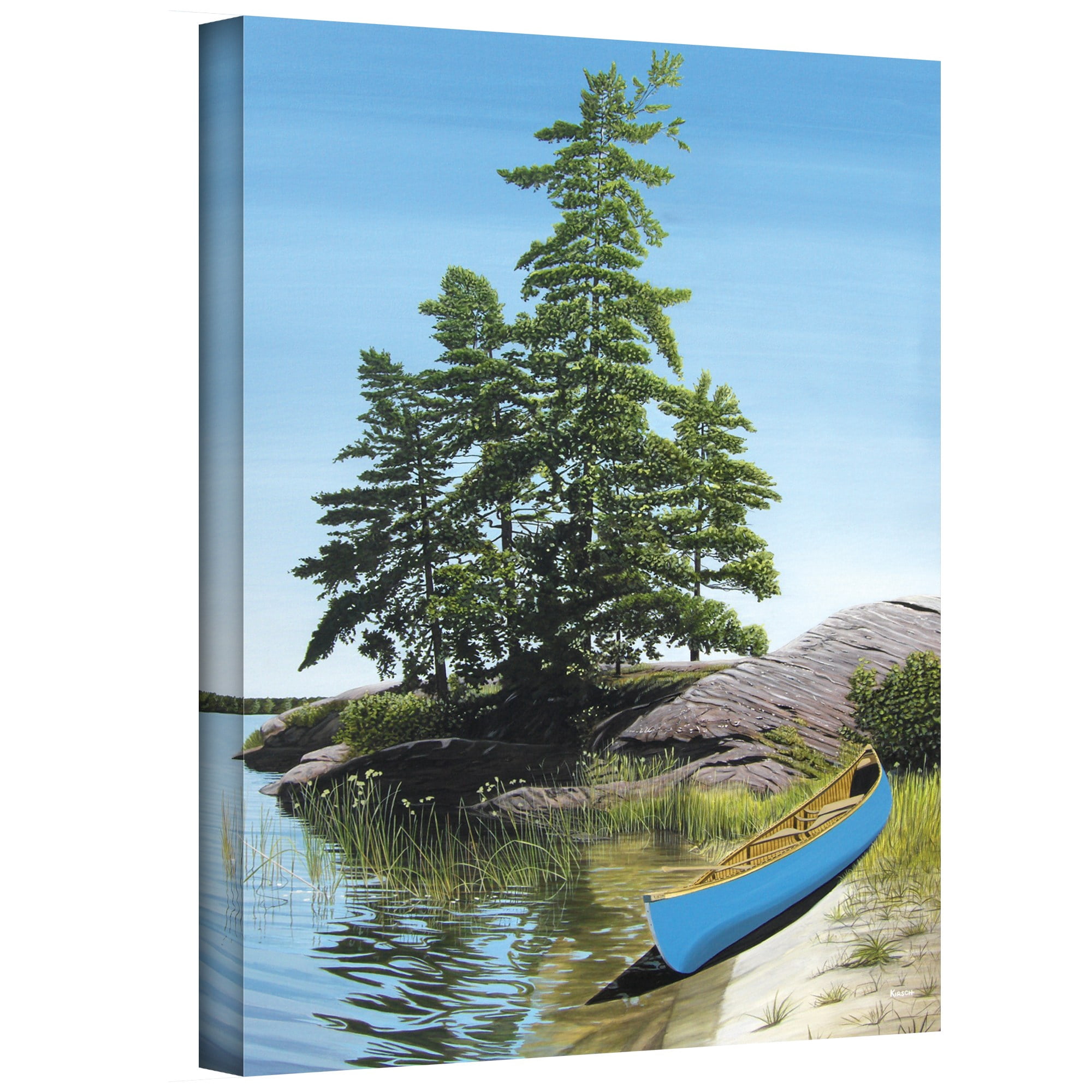 ArtWall Ken Kirsch "Canoe on Georgian Bay" Wrapped Canvas
