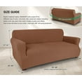 thumbnail image 4 of Jinamart Housse de Canapé Extensible Élastique 2 Places, 1 Pce (Marron, Moyen), 4 of 6