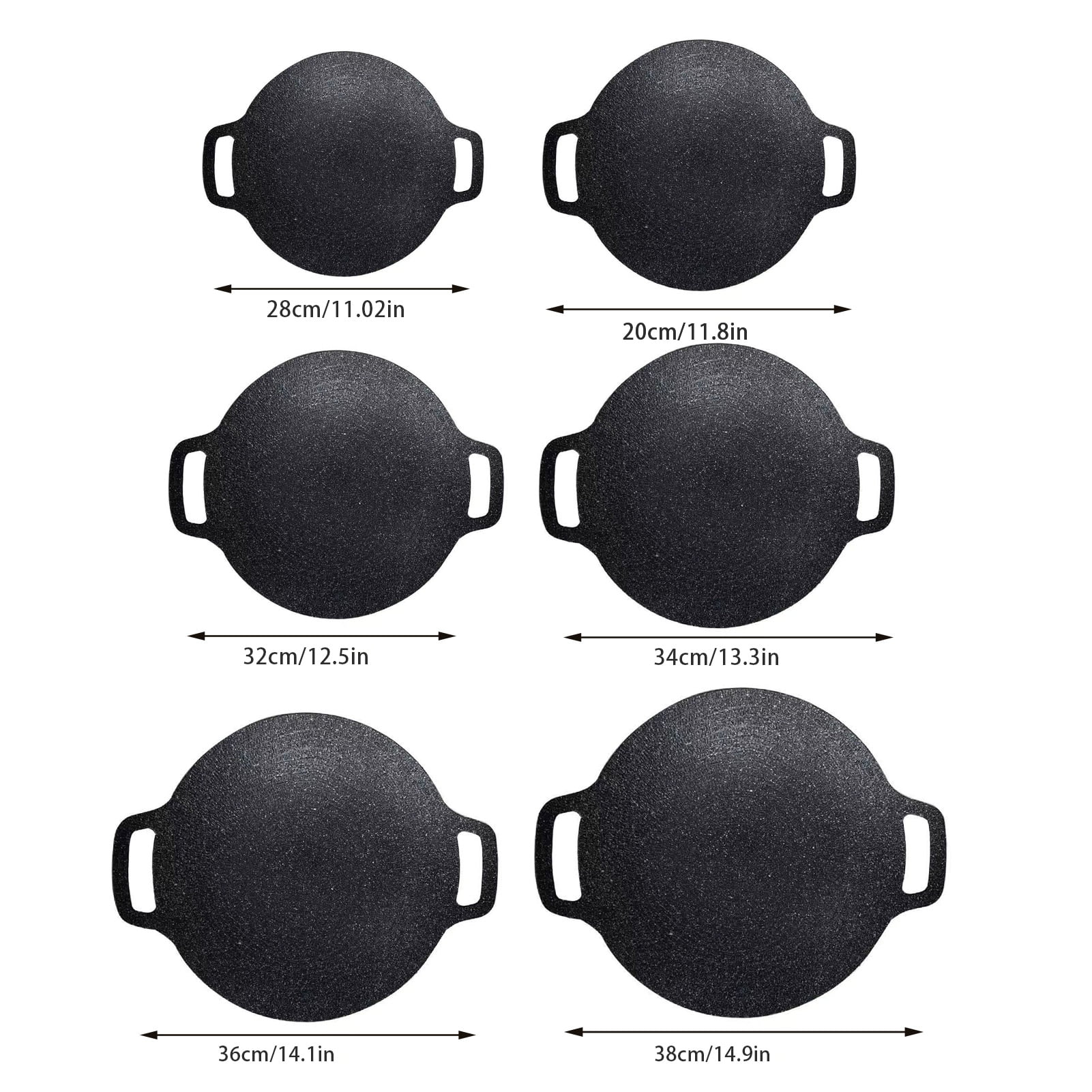 Opvise Large Cast Iron Baking Tray, Multi-Purpose Grill Pan with Removable Legs & Handles, Premium Round Oven Dish for BBQ, Camping, Kitchen, Even Heat Distribution, Non-Stick, Family-Sized