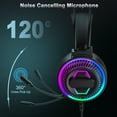 thumbnail image 3 of Cshidworld Gaming Headset with Microphone for PS4/PS5/PC/Switch, 7.1 Surround Sound Over-Ear Headset with RGB Light, Noise Cancelling Computer Gaming Headset with Mic for Xbox Series, 3 of 8