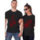 thumbnail image 1 of Couple Front Print T-shirt LOVE Tee Summer Casual Tee Streetwear Top for Boyfriend Girlfriend Tee For Adult, Men, Women, Teen, Teenager, Adolescent, Youth., 1 of 4