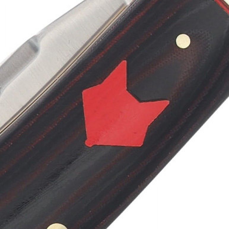 Rough Ryder Knives Rough Ryder Black and Red Micarta Sowbelly Trapper Folding Knife RR2299
