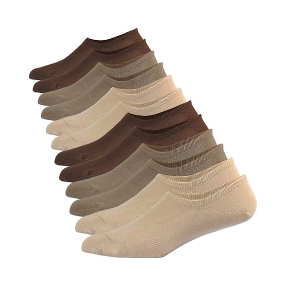 Eryueer Mens No Show Socks Cotton Low Cut Ankle Short Casual Socks Men With Non-Slip Grips, 6/8/12 Pairs