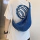 thumbnail image 2 of Bolso Masa Informal Unisex Bolso Diario Mezclilla Gran Capacidad para Pareja (azul Oscuro), 2 of 9