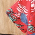 thumbnail image 5 of KPOPLK Toddler Baby Boy Clothes Boys Solid Color Texture Button Up Collared Shirt Top Shorts 2 Piece Set Summer Casual Outfits(3-4 Years,Red), 5 of 9