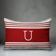 thumbnail image 3 of Creative Products Red Farmhouse Stripes Monogram 14x20 Spun Poly Pillow, 3 of 3