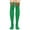 Vert, variante sur LSLJS Chaussettes Chaudes en Peluche pour Femmes, Longueur Genou Prolongée, Unies, avec Nœud de Noël
