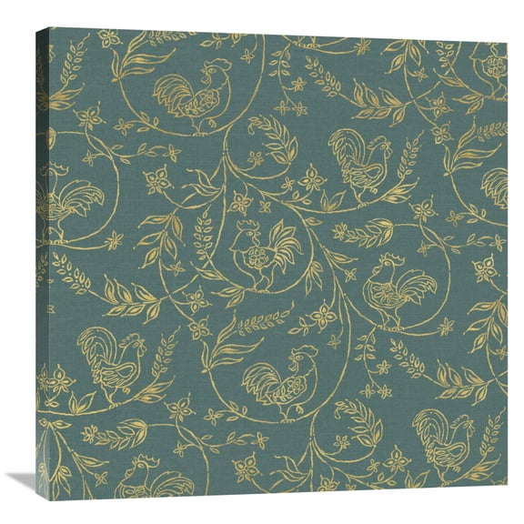Global Gallery Daphne Brissonnet 'Rooster Trail Pattern III' Canvas Wall Art