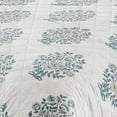 thumbnail image 5 of Lush Decor Sofia Flower Block Bouquet Reversible Cotton Quilt 3 Piece Set Full/ Queen Teal - Block Print Quilt - Floral Bedding Set - Modern Boho Decor, 5 of 10