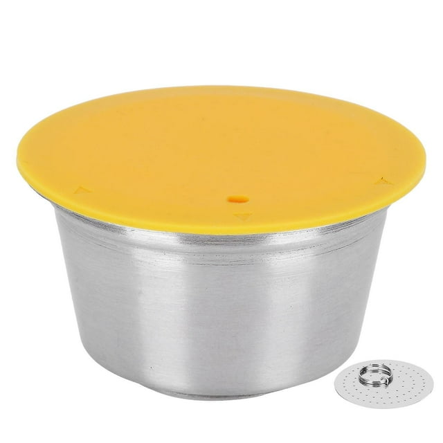 Coffee Capsule Stainless Steel Reusable Refillable Filter Cup for Dolce Gusto Coffee MakerYellow