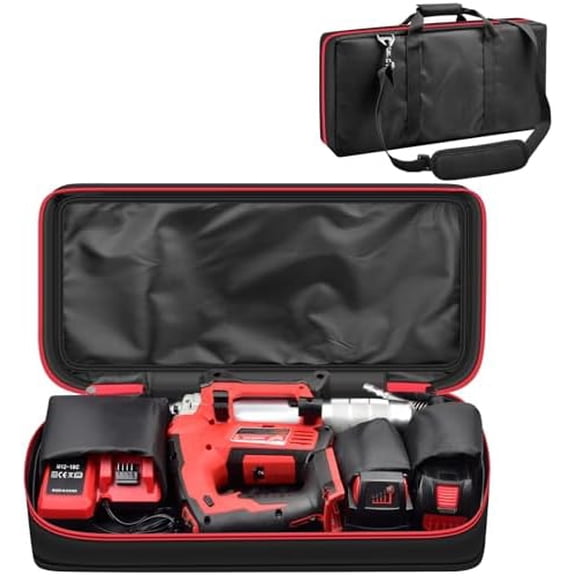 Case Compatible with 2646-20/2646-21ct Grease Gun, Bare Tool Portable Carrying Storage Organizer with Accessories Pocket Inside (Bag Only)$$Tools