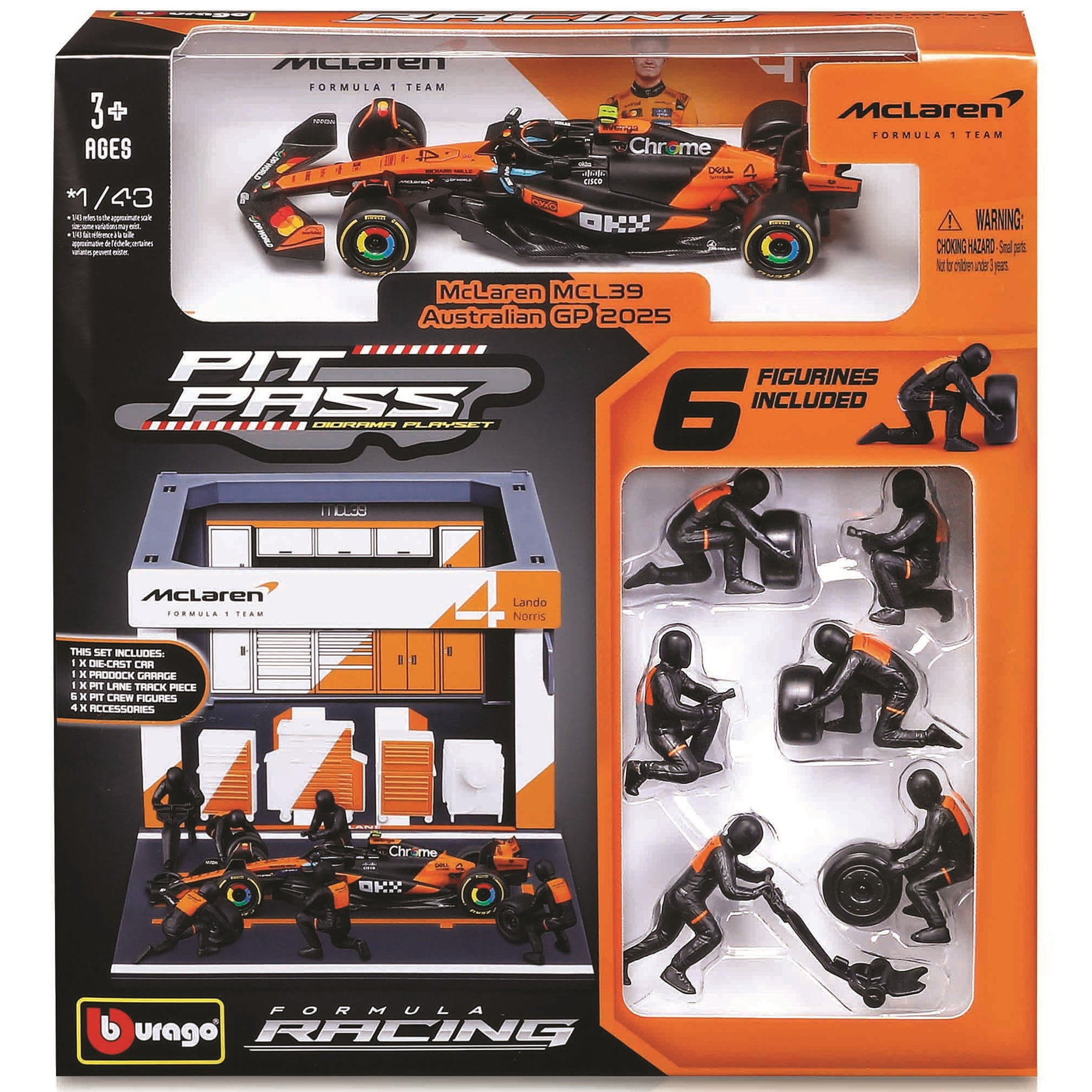 Bburago Formula Red Bull Cars 1:43, 7pk, Mini Diecast with Stand