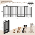 thumbnail image 3 of 32''Height Full Matel Freestanding Dog Gate with Door, 4 Panels Extra Wide Free Standing Tall Dog Gates for Doorways,House,Stairs,Porch,Deck,Yard, 3 of 8