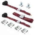 thumbnail image 1 of Jeep Willys 1944-1952 Avion 2 Point Burgandy Kit de Ceinture de Sécurité Rétractable avec Bracketry - 3 Ceintures, 1 of 1