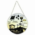 thumbnail image 3 of Dicksons Life of Christ Sunrise Silhouette 6 inch Glass Sun Catcher with Suction Cup, 3 of 3