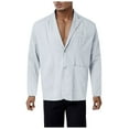 thumbnail image 4 of Xudanell Men's Button Slim Fit Suit Blazer, Casual Lightweight Jacket Sport Coat (Light Gray,M), 4 of 6