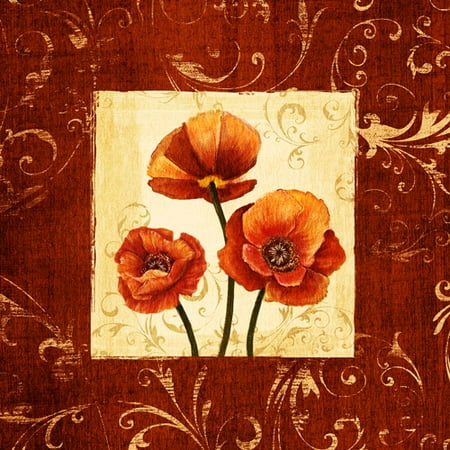 Pro Tour Memorabilia Floral Poppies Canvas, Style B