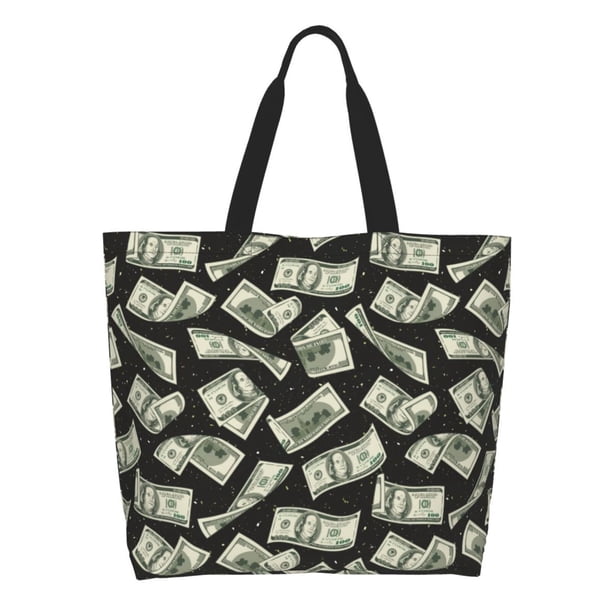 Disketp Dollar Bolsa Tote Estampada para Mujer, Bolso de Hombro y de Mano para Compras y Viajes
