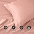 thumbnail image 3 of Superior 1000 Thread Count Egyptian Cotton Pillowcases Soft Breathable Set of 2, Dusted Rose, Standard, 3 of 5