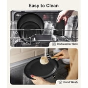 Quatish 32 Piece Plates and Bowls Sets for 8, Unbreakable Dinnerware Sets, Plastic Dish Set for Camping, Dishwasher Microwave Safe, Outdoor Kitchen and Apartment Dinning RV Essentials, Black