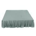 thumbnail image 1 of 25 Inch Tailored Drop Ruffled/Gathered Easy Fit Bed Skirt (Short Queen Size, Solid Grey) 700 Thread Count 100% Cotton Dust Ruffle - By The Great American Store, 1 of 5