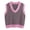 88# Hot Pink, variant on Fshiont Oversized Sweater Vest Women Casual V Neck Houndstooth Knit Sweaters 2025 Fall Aesthetic Checkered Work Vests Khaki S