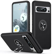 Dteck for Google Pixel 8 Pro Case with 360° Ring Stand, Multi-Layer Protective Case, Shockproof Cover for Google Pixel 8 Pro Case,Black