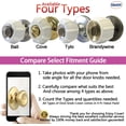 thumbnail image 4 of Enjoy Cover New Door Knob Cover Grips Non Slip Arthritis & Senior Living Aids Grippy Easy Open Decorative. Simple Functional Effective Solution- 4 Pack (White, Cove), 4 of 4