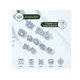 thumbnail image 3 of 5 Pare Aretes Hombre Mujer Falsos Piercing Imán Circón Acero Xtellar plateado, 3 of 4