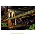 thumbnail image 2 of Colorful Scratch Paper Art Set City Night Scene Painting Kit With Wooden Stylus For Diy Home Decor And Creative Fun 11X16 Inch Brooklyn Bridge Design, 2 of 9
