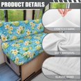 thumbnail image 6 of KUIFORTI White Flower Camper Dinette Cushion Slipcovers, Stretch Fabric Washable Replacement Covers, Anti-Slip Seat Protector for RV Car Bench, Travel Trailer Couch and Booth Seat, 6 of 7