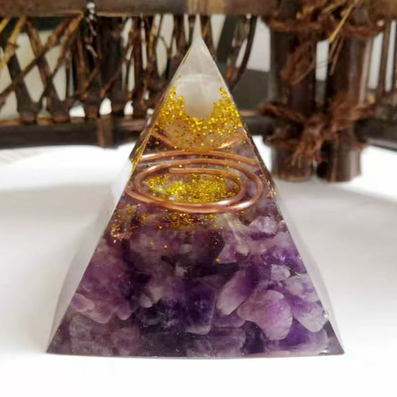 ⚡ Big Sale ! Handmade Crystal Sphere & Quartz Orgone 60MM Energy Pyramids Chakra