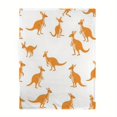 thumbnail image 2 of Comfortable Flannel Blanket with Kangaroo Print, Soft and Warm, Perfect for Naps and Home Decoration, Suitable for All Seasons, Lightweight and Durable, Comfortable Home Decor, 2 of 6