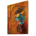 thumbnail image 2 of Designart 'Blue Hummingbird On Orange Sunflower' Traditional Print on Natural Pine Wood, 2 of 5
