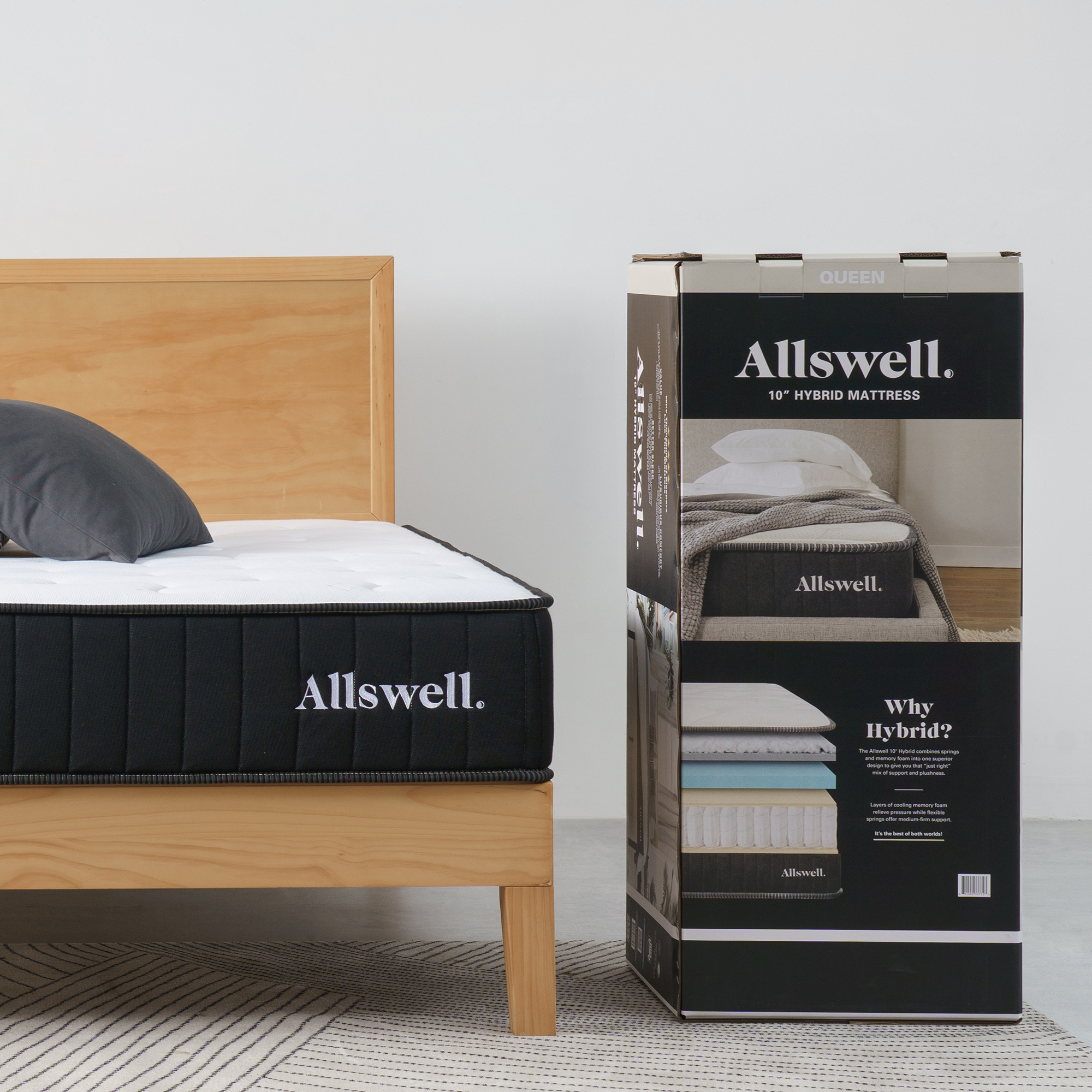 The Allswell 10" Hybrid Mattress in a Box with Gel Memory Foam, Adult, Queen - image 3 of 13