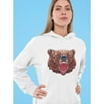 thumbnail image 2 of Bear With Patterns Hoodie Women -Image by Shutterstock, Female x-Large, 2 of 4