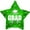 Green, variant on PMU Graduation Congrats Grad Star Green 18 Inch Mylar Balloon Pkg/1