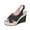 Black, variant on Women's Denim High Heel Platform Sandal Wedges Fashion Open Toe Slide Sandals Anti Slip Chunky Espadrille Shoe