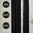 thumbnail image 7 of Deconovo Blackout Curtains Thermal Insulated Rod Pocket Small Window Treatment for Bedroom 52 x 45 inch Black Set of 2, Curtains, 7 of 7