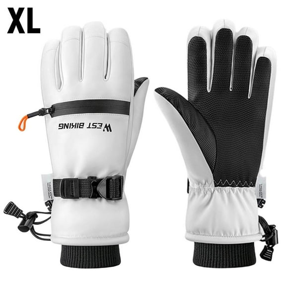 Winter Ski Gloves Suitable for Men and Women, Outdoor Windproof Waterproof and Slip-Resistant Thinsulate Ski Gloves Keep Hands Warm and Dry