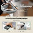 thumbnail image 4 of Semi-Circular Folding Cat Bed with Sunken Design and Soft Faux Fur Material, Space-Saving Desk Bed for Cats Up to 40 Pounds, 4 of 8