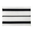 thumbnail image 3 of Fennco Styles Natural Stripes Fringe Canvas Cotton Placemats 13 x 19 Inch, Set of 4 - Black, 3 of 4