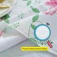 thumbnail image 2 of Honellaty Floral Tablecloth Rectangle, Spring Vinyl Table Cloth with Flannel Backing, Heavy Duty PVC Table Cover for Dining, Kitchen, Party, Mother's Day(60×120 Inch) Pink Rose, 2 of 7
