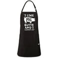 thumbnail image 3 of ApronMen, Funny Aprons For Men - I Like Pig Butts and I cannot Lie - 100% Cotton with Pockets - Black, 3 of 7