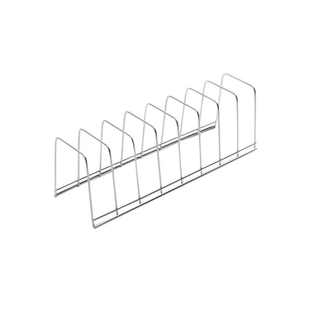 Escurridor de platos de acero inoxidable, estante de almacenamiento de platos plateados multiusos, cuencos ahorradores de espacio, soporte escurridor de platos para cocina